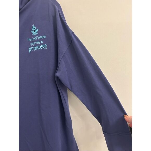 Disney Princess and the Frog Tiana Cowl neck Tunic Shirt Purple Oversized M - Picture 6 of 11